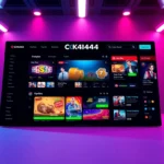 Engaging screen displaying the ck4444 com app platform with diverse online casino games and sports betting features for Bangladeshi players.