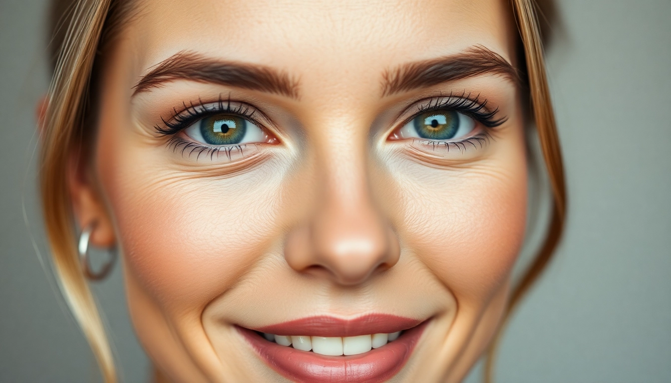 A woman with a refreshed, lifted look showcases the natural results of Oberlidstraffung Zürich, emphasizing bright, youthful eyes.