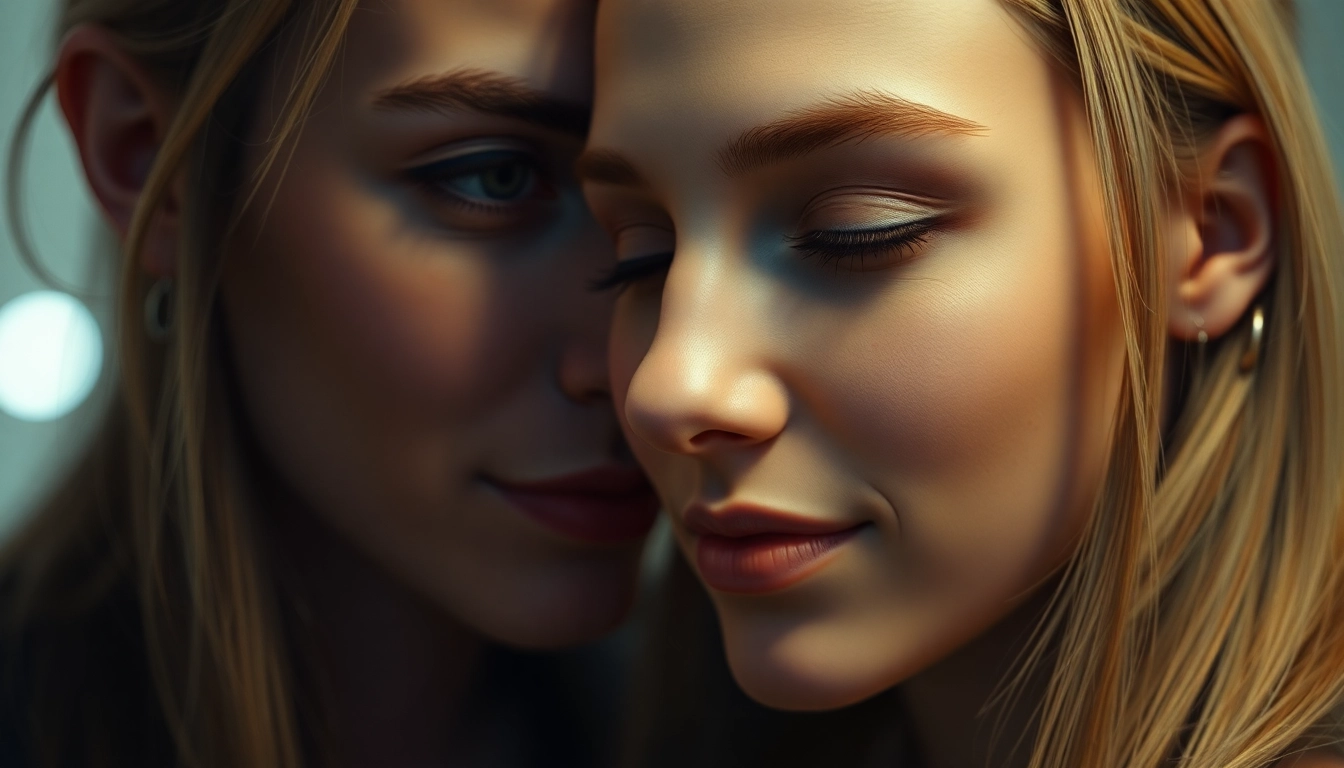 AI girlfriend engaging in a warm, realistic chat on a sleek device, highlighting emotional connection in digital companionship.