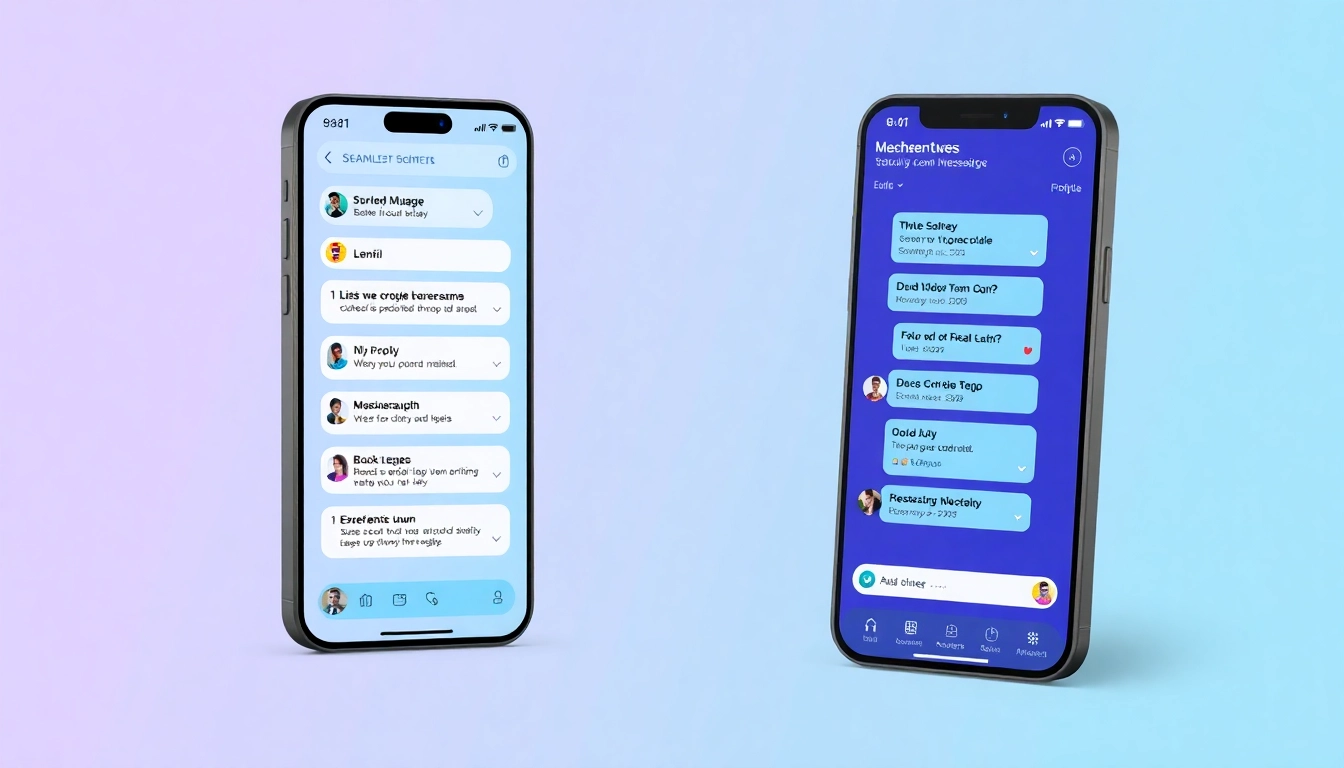 Efficient messaging platform emphasizing IIII with intuitive chat features and vibrant